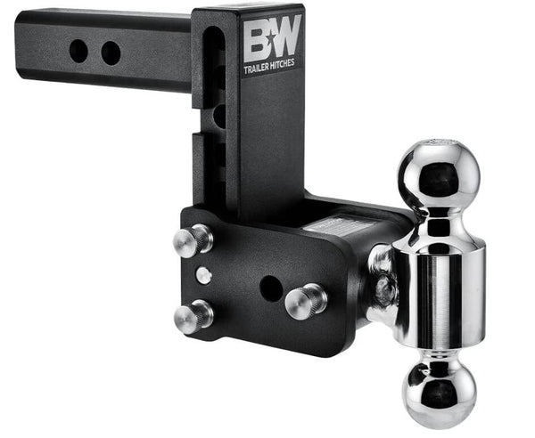 B&W Tow & Stow Adjustable Dual-Ball Mount - 2" Receiver - 1 7/8", 2" Ball - 5" Drop  • TS10038B