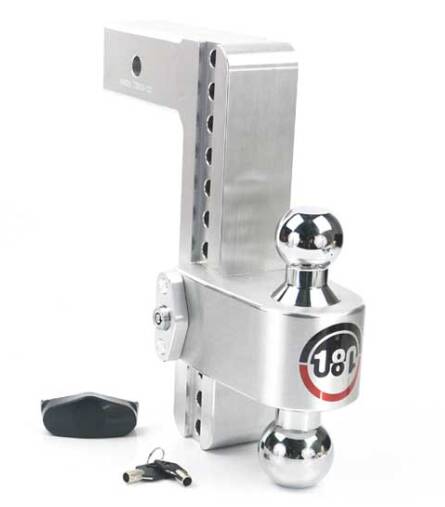 Weigh Safe 180 Turnover Ball 10" Drop Hitch with 2.5" Shank & Chrome Plated 2 & 2-5/16" Ball  • CTB10-2.5
