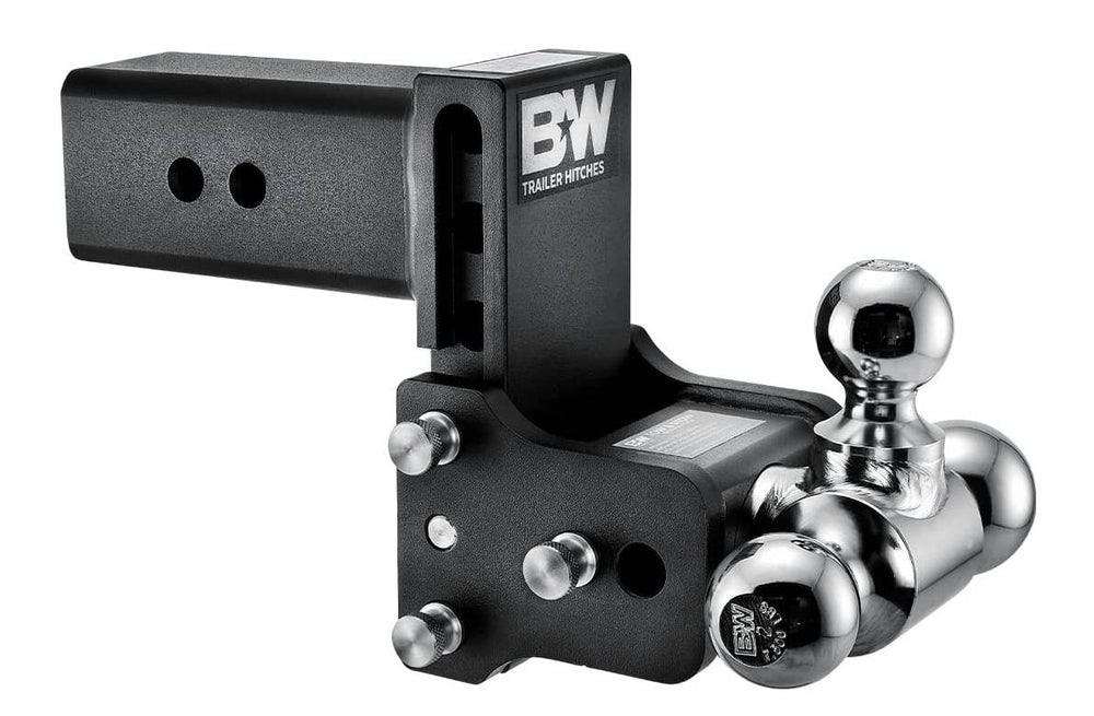 B&W Tow & Stow Adjustable Tri-Ball Mount - 3" Receiver - 1 7/8", 2", 2 5/16" Ball - 5" Drop  • TS30048B