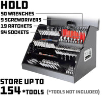 Powerbuilt 26" Rapid Box Slant Front Toolbox Tool with Tool Magnets - Grey  • 240102