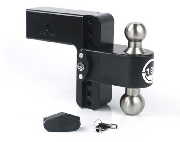 Weigh Safe 180 Hitch Adjustable 6" Drop Cerakote Black Dual Ball Mount with Dual Pin Keyed Lock for 3" Receivers  • LTB6-3-CER-BLA
