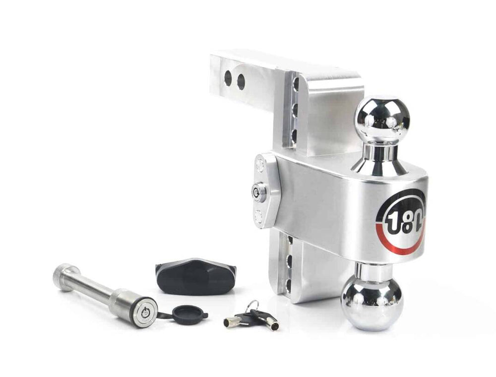 Weigh Safe 180 Turnover Ball 6" Drop Hitch with 2" Shank & Chrome Plated 2 & 2-5/16" Ball Keyed Alike  • CTB6-2-KA