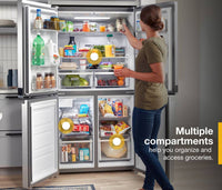 Whirlpool 36" Wide Counter Depth 4 Door Refrigerator - 19.4 cu. ft.  • WRQA59CNKZ