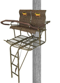 Trophy Treestands Big Easy Two Person Ladderstand with Individual Flip Up Comfort Curved Textilene Seating  • TDL218