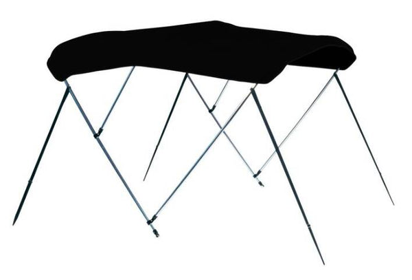 Carver Jet Black Sunbrella Acrylic 3-Bow Ready to Assemble Bimini Canvas with Storage Boot, 6' L x 73"-78" W x H  • 603A-02