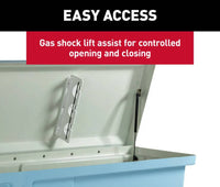 Taylor Made Stow N’ Go Fisherman’s Fiberglass Dock Box, Extra Large (24"H X 95"W X 22"D), Ice Blue  • 83560IB