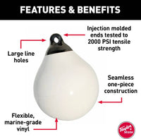 Taylor Made 21" Tuff End Buoy, White  • 1152
