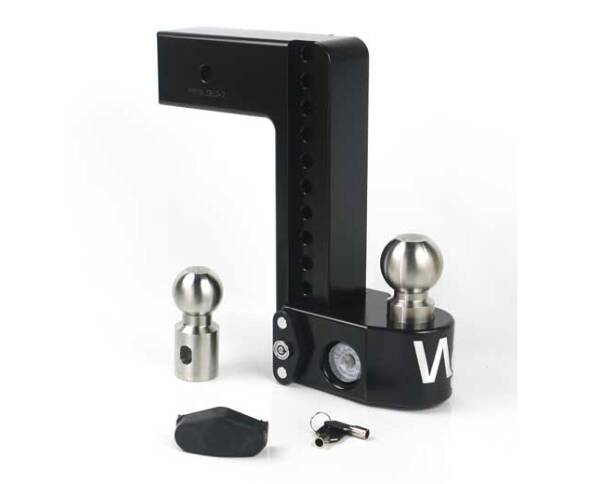Weigh Safe Cerakote Black Adjustable Trailer Hitch Ball Mount w/ Built-in Scale, 10" Drop, 3" Receiver, 21,000 LBS GTW  • WS10-3-CER-BLA