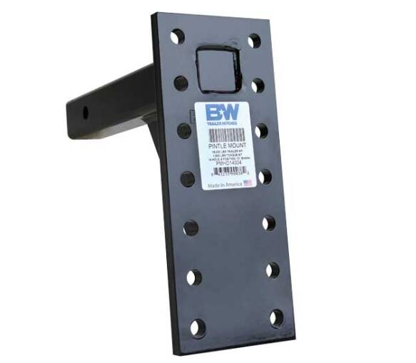 B&W 14 Hole 6 Position Pintle Mount for 2" Receiver,  13" Shank, 16K  GTW  • PMHD14004