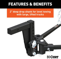 Curt Deep Drop Trunnion Bar Weight Distribution Hitch, 8K - 10K lbs, 30-5/8" Bars  • 17352