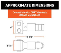 Curt Adjustable Coupler for 2" Trailer Ball (7000 lbs GTW / 1050 lbs TW)  • 25319