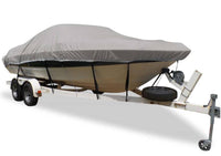 Carver Flex-Fit Haze Gray Poly-Guard Boat Cover for 17'-19' L x 96" W V-Hull, Tri-Hull Boats  • 79004