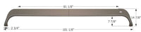 Icon 101-1/8"L x 14-7/8"H (7-7/8" Arch Heigh) Taupe Tandem Fender Skirt for Monaco/Holiday Rambler  • 12045