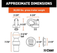 Curt OEM Puck System 2-5/16" Gooseneck Kit, Chevy, GMC, Ford, Nissan, 38K  • 60639
