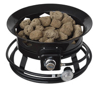 Flame King Outdoor Portable Propane Gas 19" Fire Pit Bowl with Self Igniter, Cover, and Carry Straps  • FKG6501D