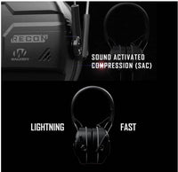Walker's Recon Digital Electronic Muffs, Black  • GWP-RECM