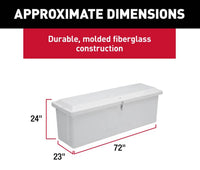 Taylor Made Stow N’ Go Standard Fiberglass Dock Box, Medium, 24"H X 72"W X 23"D, White  • 83552