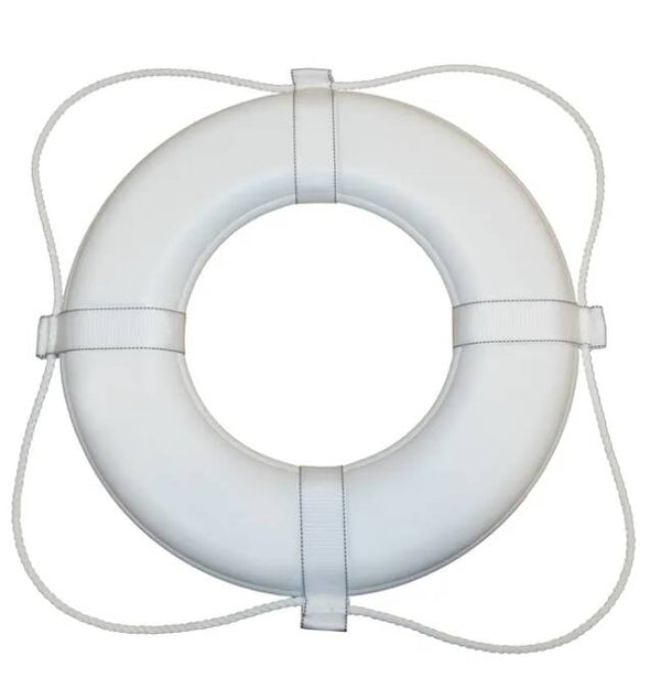 Taylor Made 20" Vinyl Coated Foam Life Rings USCG Approved, White  • 365