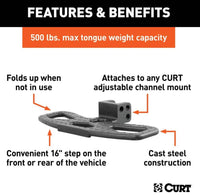 Curt 16" Adjustable Channel Mount Hitch Step  • 45909