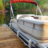 Taylor Made Hull Gard 6.5" D x 23" L White Twin Eye Cylindrical Inflatable Fender  • 1023