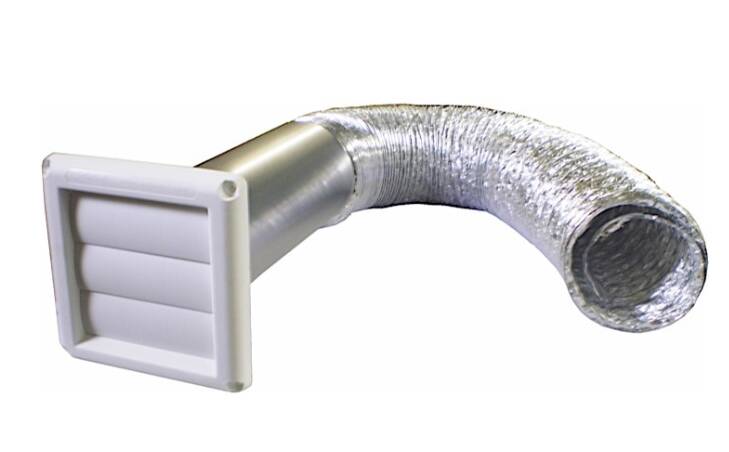 Pinnacle Outside RV Dryer Vent Kit - White  • 18-1059