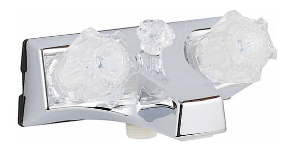 Lasalle Bristol Utopia 4" RV Tub Shower Wall Faucet with Hose Connection - Chrome/Clear  • 20351207