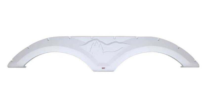 Icon  FS2072 70-1/8"L x 11-1/4"H (5-1/2" Arch Heigh) Taupe Tandem Fender Skirt for Forest River Wildcat Model  • 12361