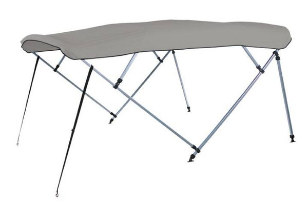 Carver Cadet Gray Sunbrella Acrylic Square Tube 4-Bow Standard Pontoon Bimini Top with Storage Boot, 8' L x 96"-102" W  • 510A-10