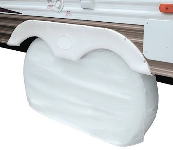 Classic Accessories Dual Axle Wheel Cover - White - 27" To 30"  • 80-110-042801-00