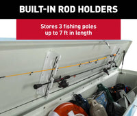 Taylor Made Stow N’ Go Fisherman’s Fiberglass Dock Box, Extra Large (24"H X 95"W X 22"D), Ice Blue  • 83560IB