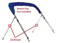 Carver 33" Bimini Top Brace Kit, 1" Square Tube Aluminum, for 48"H Pontoon Tops  • 62021