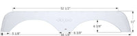 Icon FS2185 66-1/8"L x 11"H (6-3/8" Arch Heigh) Polar White Tandem Fender Skirt for Jayco Eagle Model  • 12185