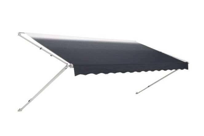 Dometic 14'W x 8'Ext. Onyx Fade Vinyl Manual RV Patio Awning Roller Assembly with Polar White Vinyl Weather Shield  • 848NR14.400B