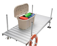 Taylor Made Stow N' Go Sandstone Polyethylene Resin Dock and Patio Storage Box 43"x21"x26"  • 124650