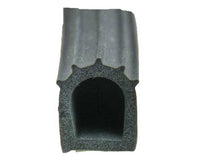 AP Products Ribbed D-Seal With Tape - 1" x 1" x 50 Ft - Black  • 018-023-PT