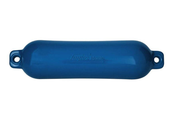 Taylor Made Hull Gard 6.5" D x 23" L Blue Twin Eye Cylindrical Inflatable Fender  • 41023
