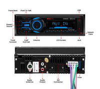 BOSS Audio Systems Marine Boat Stereo â€“ Single Din, Bluetooth, AM/FM Radio Receiver, Wireless Remote Control  • MR1308UABK