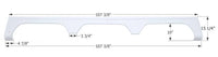 Icon 107-3/8"L x 15-1/4"H (10" Arch Heigh) Polar White Triple Axle Fender Skirt for Teton Homes Prestige/Roya  • 01755