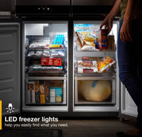 Whirlpool 36" Wide Counter Depth 4 Door Refrigerator - 19.4 cu. ft.  • WRQA59CNKZ