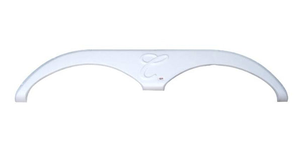 Icon FS785 68-3/8"L x 13-7/8"H (9-1/4" Arch Heigh) Polar White Tandem Fender Skirt for Forest River Cardinal Model  • 01655