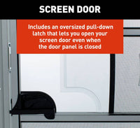 Lippert Right Hinge RV Square Entry Door with Screen Door - 26" x 72" (Off White)  • V000350945