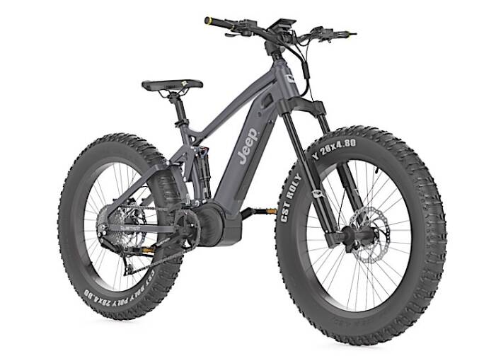 QuietKat Jeep Electric Bike, 48V, 1000W, 17" Frame, Charcoal  • 21 JEEP 10 CHR 17