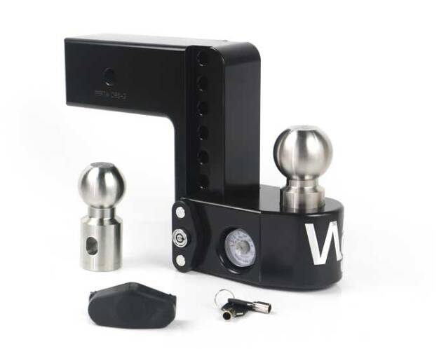 Weigh Safe Cerakote Black 6" Drop Hitch with 3" Shank, 21K GTW, Built-In Scale  • WS6-3-CER-BLA
