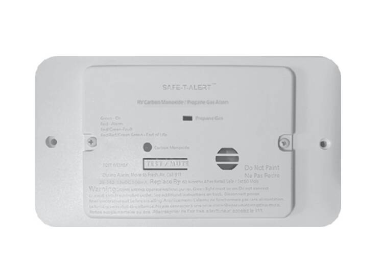 Safe-T-Alert Dual CO/LP Alarm with Trim Ring, White  • 25-742-WT-TR