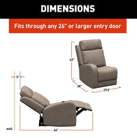 Thomas Payne Signature Seismic Series RV Theater Seating Recliner - Right Arm, Driftwood  • 2024044196