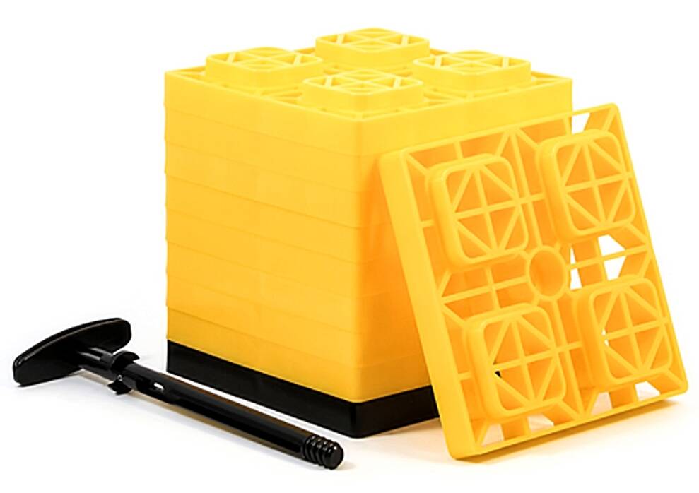 Camco Fasten RV Leveling Blocks with T-Handle - 10 Pack  • 44512