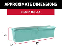 Taylor Made Stow N’ Go Fisherman’s Fiberglass Dock Box, Extra Large (24"H X 95"W X 22"D), Ice Blue  • 83560IB