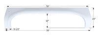 Icon FS1717 79"L x 21"H (12" Arch Heigh) Metallic Silver Tandem Fender Skirt for Newmar Cypress Model  • 12079