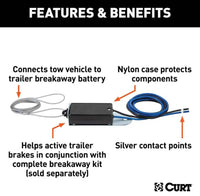 Curt Nylon Breakaway Switch with Switch Pin Lanyard  • 52010