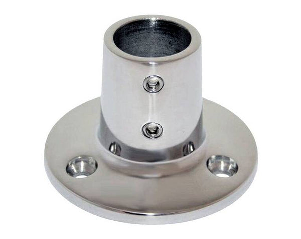 Whitecap 90° Stainless Steel Round Rail Base Fitting for 7/8" O.D. Tube  • 6039C
